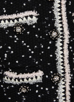  - SELF-PORTRAIT - Embellished Floral Button Knit Cardigan