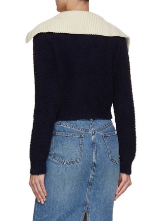 Back View - Click To Enlarge - SELF-PORTRAIT - Contrast Collar Knit Top
