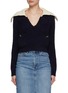Main View - Click To Enlarge - SELF-PORTRAIT - Contrast Collar Knit Top