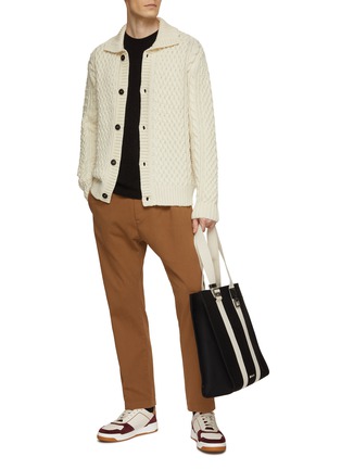 Figure View - Click To Enlarge - SUNSPEL - Cable Knit Button Up Cardigan