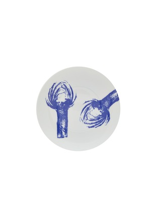 Main View - Click To Enlarge - NON SANS RAISON - Végétal Artichoke Print Dessert Plate — Blue