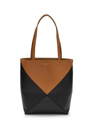 Main View - Click To Enlarge - LOEWE - Medium Puzzle Fold Bicolour Leather Tote Bag