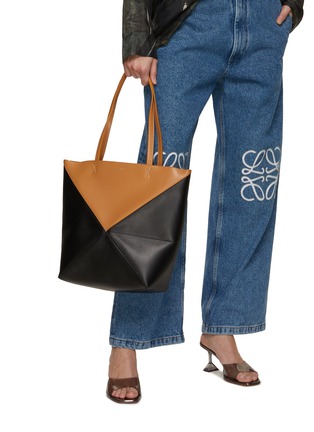 Figure View - Click To Enlarge - LOEWE - Medium Puzzle Fold Bicolour Leather Tote Bag