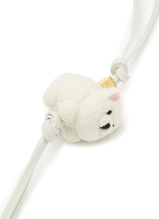 Detail View - Click To Enlarge - LOEWE - Chow Chow Leather Wool Felt Charm