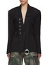 Main View - Click To Enlarge - THE ATTICO - Oversized Belted Lapel Blazer