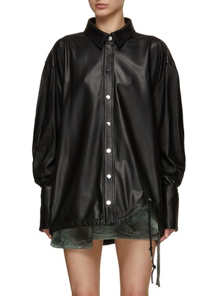 Main View - Click To Enlarge - THE ATTICO - Oversized Leather Shirt