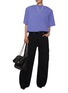 Figure View - Click To Enlarge - THE ATTICO - Overshized Padded Shoulder Cotton T-shirt