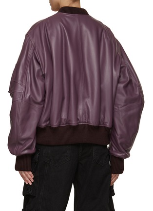 Back View - Click To Enlarge - THE ATTICO - Anja Leather Bomber Jacket