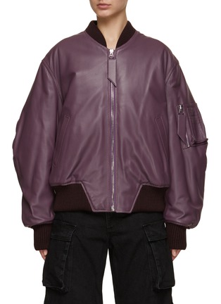 Main View - Click To Enlarge - THE ATTICO - Anja Leather Bomber Jacket