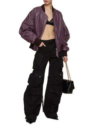 Figure View - Click To Enlarge - THE ATTICO - Anja Leather Bomber Jacket
