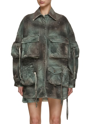 Main View - Click To Enlarge - THE ATTICO - Oversized Camouflage Cargo Pocket Jacket