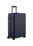 Front View - Click To Enlarge - JULY - Checked Suitcase — Navy