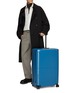  - JULY - Checked Plus Suitcase — Dark Blue