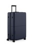 Front View - Click To Enlarge - JULY - Checked Plus Suitcase — Dark Blue