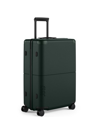 Front View - Click To Enlarge - JULY - Checked Suitcase — Forest