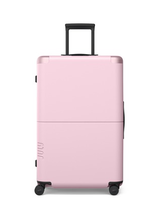 Main View - Click To Enlarge - JULY - Checked Plus Suitcase — Blush Pink