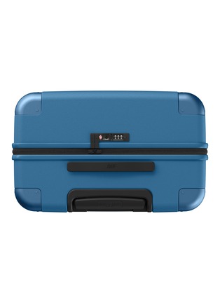 Back View - Click To Enlarge - JULY - Checked Plus Suitcase — Blue
