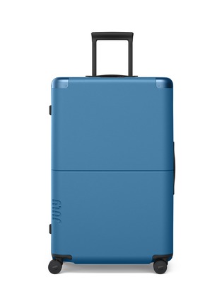 Main View - Click To Enlarge - JULY - Checked Plus Suitcase — Blue