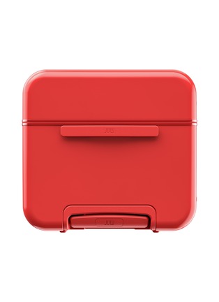  - JULY - Checked Trunk Suitcase — Red