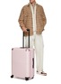  - JULY - Checked Suitcase — Blush Pink