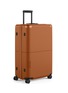 Front View - Click To Enlarge - JULY - Checked Plus Suitcase — Orange