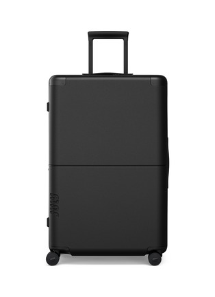 Main View - Click To Enlarge - JULY - Checked Plus Expandable Suitcase — Charcoal