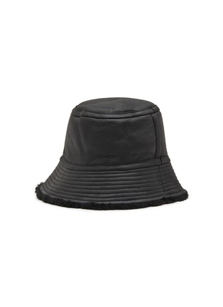 Main View - Click To Enlarge - YVES SALOMON - Curly Merino Lamb Bucket Hat