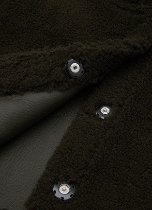 Detail View - Click To Enlarge - YVES SALOMON - Curly Merinos Hood