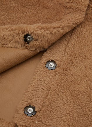 Detail View - Click To Enlarge - YVES SALOMON - Curly Merinos Hood