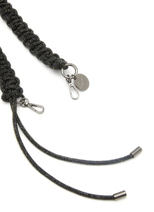 Figure View - Click To Enlarge - LA COQUE FRANÇAISE - Giulia Rhinestone Embellished Braided Cord Phone Strap