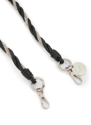 Detail View - Click To Enlarge - LA COQUE FRANÇAISE - Joe Leather Rhinestone Embellished Phone Strap