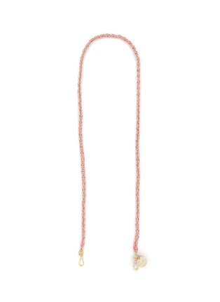 Main View - Click To Enlarge - LA COQUE FRANÇAISE - Lou Leather Braided Phone Strap — Rose
