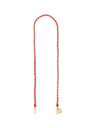 Main View - Click To Enlarge - LA COQUE FRANÇAISE - Lou Leather Braided Phone Strap — Red