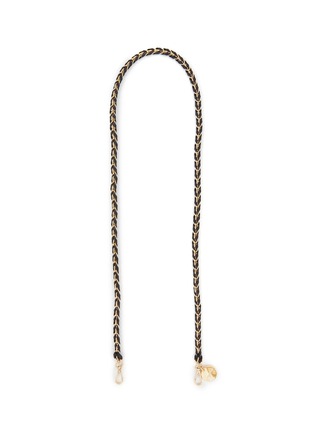 Main View - Click To Enlarge - LA COQUE FRANÇAISE - Lou Leather Braided Phone Strap — Black