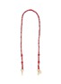 Main View - Click To Enlarge - LA COQUE FRANÇAISE - Della Braided Bandana Wooden Bead Phone Strap — Red