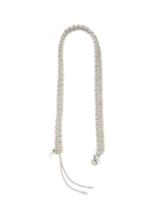 Main View - Click To Enlarge - LA COQUE FRANÇAISE - Giulia Rhinestone Embellished Braided Cord Phone Strap