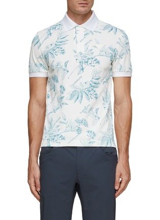 Main View - Click To Enlarge - SOUTHCAPE - Botanical Print UV Protect Polo Shirt