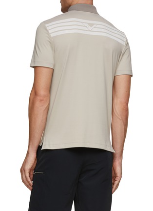 Back View - Click To Enlarge - SOUTHCAPE - 4 Row Logo Print Polo Shirt