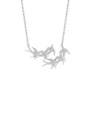 Main View - Click To Enlarge - CENTAURI LUCY - Neo-Romantic Springtime Swallow 18K Gold Diamond Necklace