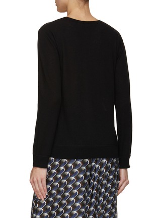 Back View - Click To Enlarge - ERES - Modeste Crewneck Long Sleeve Cashmere Top