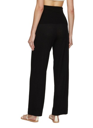 Back View - Click To Enlarge - ERES - Fueilleton High Waist Straight Leg Cashmere Trousers