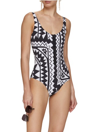 Figure View - Click To Enlarge - ERES - Tipi Front Zip Swimsuit