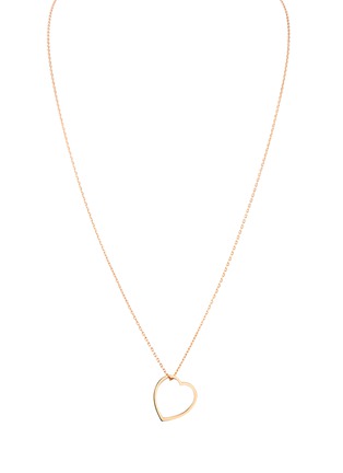 Main View - Click To Enlarge - REPOSSI - Antifer Heart 18K Pink Gold Long Necklace