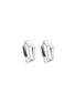 Main View - Click To Enlarge - REPOSSI - Antifer 18k White Gold Double Row Single Hoop Earring
