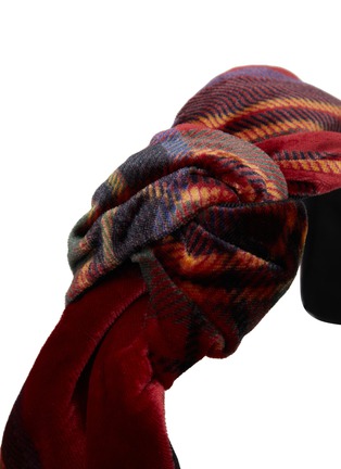 Detail View - Click To Enlarge - JENNIFER OUELLETTE - Blair Tartan Velvet Turban Headband