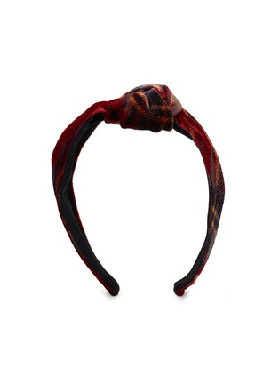Main View - Click To Enlarge - JENNIFER OUELLETTE - Blair Tartan Velvet Turban Headband