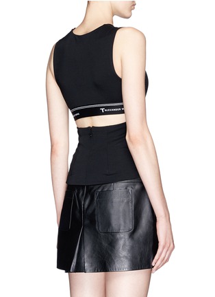 Back View - Click To Enlarge - T BY ALEXANDER WANG - Luxe ponte cutout back tank top