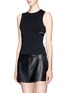 Front View - Click To Enlarge - T BY ALEXANDER WANG - Luxe ponte cutout back tank top