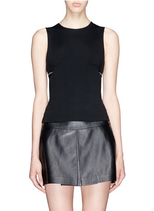 Main View - Click To Enlarge - T BY ALEXANDER WANG - Luxe ponte cutout back tank top