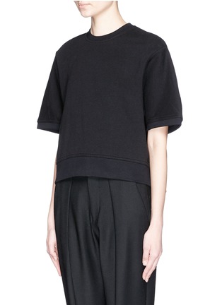 Front View - Click To Enlarge - T BY ALEXANDER WANG - Rolled sleeve T-shirt